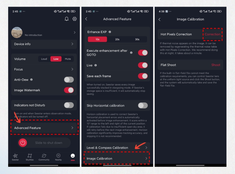 How to Use Seestar Hot Pixels Correction – ZWO Seestar