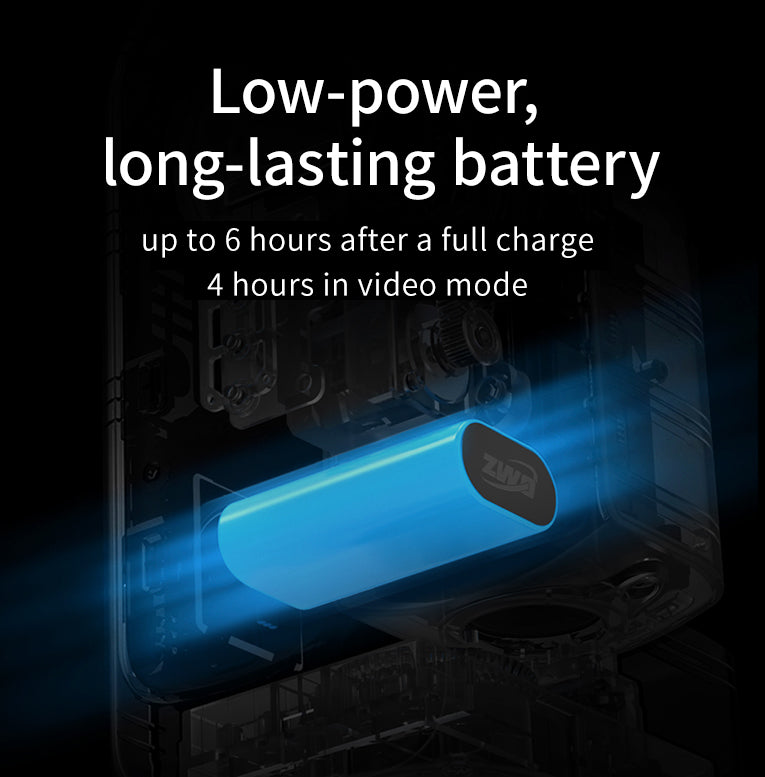 Seestar S30 battery life graphic showing up to 6 hours of use and 4 hours in video mode.