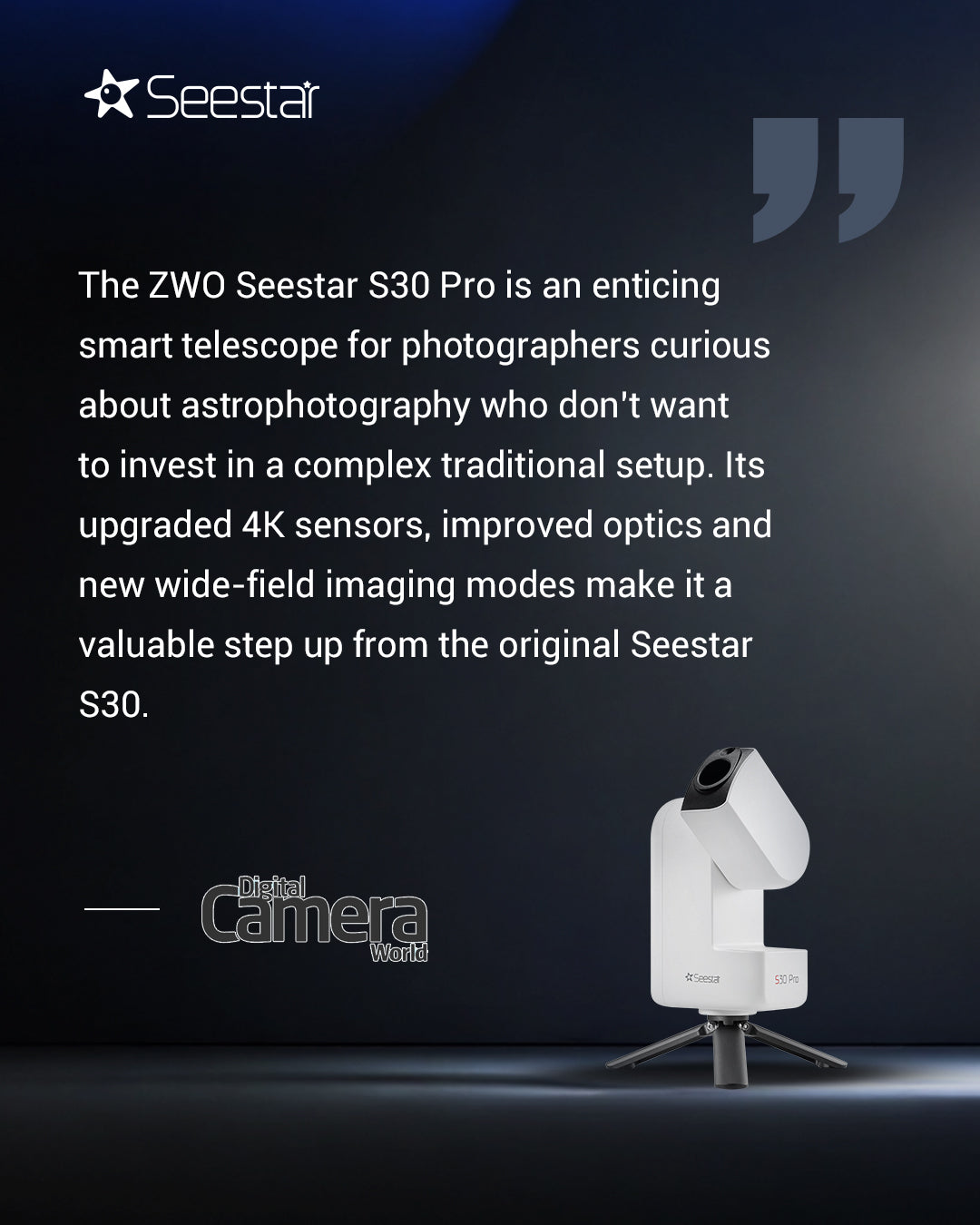Seestar S30 Pro Smart Telescope – ZWO Seestar