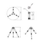 Seestar TC20 tripod shown extended with adjustable legs for outdoor telescope support.